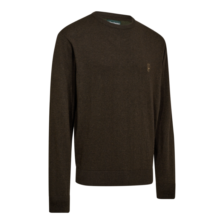 Sweter-Deerhunter-Harrington-O-Neck-8117-Brown-Melange.png