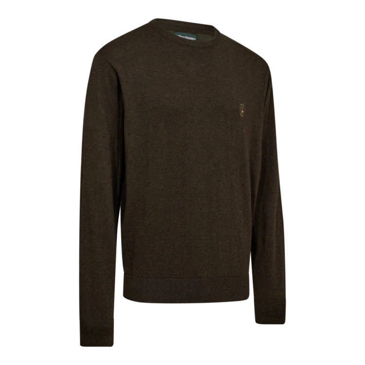 Sweter-Deerhunter-Harrington-O-Neck-8117-Brown-Melange (1).png